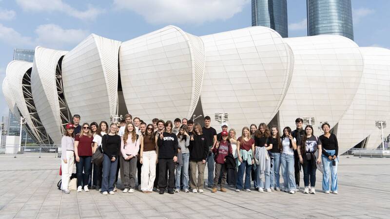 Schülergruppe beim Besuch in China 2025